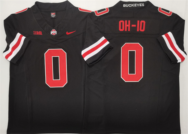 Men's Ohio State Buckeyes #0 OH-IO Black F.U.S.E. Limited Stitched Jersey